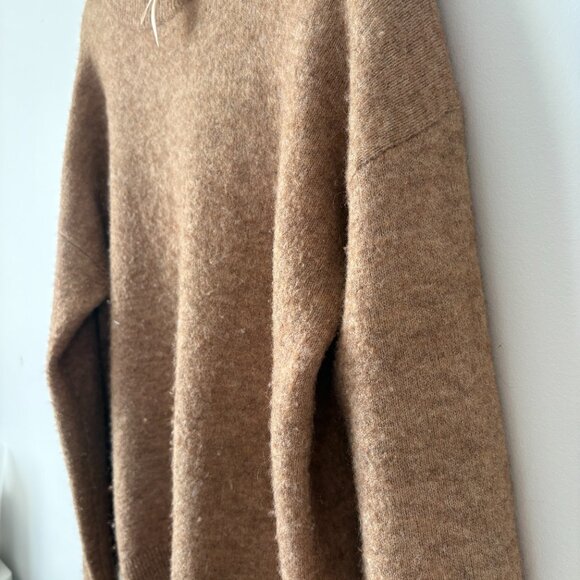 Aritzia The Group by Babaton Thurlow Wool Knit Sweater Crewneck BrownTan Small - Picture 5 of 8